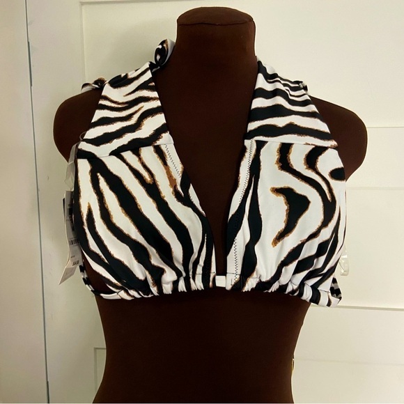 Bar III Wild Child, 6 Way Bikini Top Adi Straps Size M - Picture 1 of 13